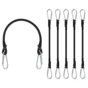 11.8 Inch Bungee Cords with Hooks 6 Pack Heavy Elastic Straps Bungee Rope wit...