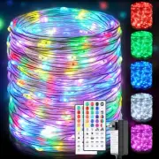 132FT 400LED Rope Lights Outdoor String Light, 24 RGB Colors + Warm White Wat...