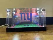 New York Giants Premium 2 Mini Helmet display case with LED lights
