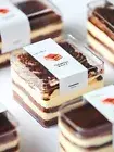 In Stock UP200pcs 350ml Square Clear Plastic Reusable Cake Food Container & Lid