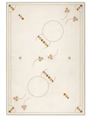 [Double Rugs] Contour Washable Chenille Area Rug in Cream