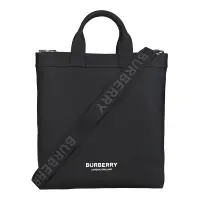 在飛比找Yahoo奇摩購物中心優惠-BURBERRY Artie立體字LOGO質感尼龍吸釦手提斜