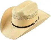 [Generic] Women's Men's Western Cowboy Straw Hats Vintage Curled Wide Brim Cowgirl Hats Outdoor Summer Sunshade Hat