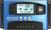 EZONEDEAL 100A MPPT Solar Charge Controller, LCD Display, Dual USB