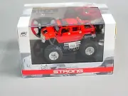 RC 1/43 Radio Control RC Micro Monster Truck HUMMER w/ LED Lights RED