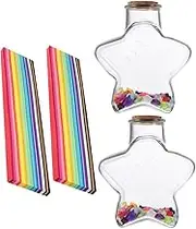 Vaguelly Diy Wishing Jar Plastic Bottle Origami Paper Star Decoration Landscape Storage Container