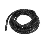 Spiral Tube Wrap Management Pipe Flexible Cord PE Polyethylene 10x12mm Black