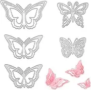 5pcs Butterfly Die Cuts, 3D Butterfly Die Cuts Carbon Steel Cutting Dies Butterfly Frame Card Making for Handmade Crafts Decorative Embossing Scrapbooking Ornaments