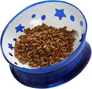 Toddmomy Cats Feeding Bowl Raised Cat Food Water Bowl Bowls for Dogs Cat Water Drinking Pet Feeding Bowls Bowl for Dogs Cat Bowls Cat Water Bowl Pet Bowl Dogs Bowl Tilted Food Bowl Blue