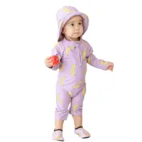 在飛比找momo購物網優惠-【Baby 童衣】任選 水果印花長袖防曬泳衣+遮陽帽套裝組 