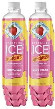 Sparkling Ice Water NEW Starburst Strawberry Flavor Zero Sugar 6 Pack
