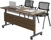 Large Conference Room Tables, Modern Mobile Meeting Table, Rectangle Training Table, Office Meeting Table with Silent Wheels, Work Tables for Business, Boardroom Desk for Office Meeting