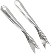 Pineapple Eye Remover Tool - Stainless Steel Pineapple Eye Remover V Shape -Pineapple Eye Peeler for Home, Store, Supermarket, 2 Pcs (Silver, One Size)