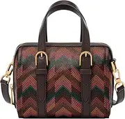 [FOSSIL] Women's Brown Leather Carlie Satchel Bag