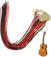 SUPVOX Guitar Pickup Piezo Discs Acoustic Pickup Transducer Brass Material 15pcs Set Trigger Drum