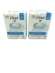 Dove Gentle Exfoliating Bar Soap 3.75oz each 4 BARS
