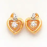 14k Dia and WT Earrings