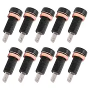 10pcs 4mm Banana Socket Mount Binding Post Connector Adapter Panel Black US