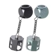 2 in 1 Aluminum Billiard Chalk Holder Dices Shape Pricker Snooker Tool Accessory