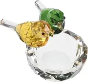 VICASKY Crystal Bird Nest Artificial Nest Eggs Bird Decorations Crystal Glass
