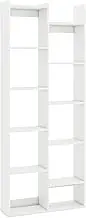 Giantex Bookshelf, 12-Tier Bookcase with Anti-Tipping Kits, Wood Display Shelf, Tree-Shaped Storage Shelving Unit, Modern Book Organizer for Home Office, Natural/White (White)