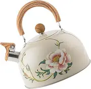 CIYODO Vintage Tea Kettle Whistling Kettle for Stovetop Induction Cooker Capacity Outdoor Camping Teapot Portable Durable Design for Boiling Water
