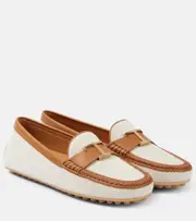 [Tod's] Tod's City Gommino canvas driving shoes AU 11 white