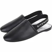 在飛比找Yahoo奇摩購物中心優惠-GIVENCHY Mules 字母鬆緊飾帶穆勒鞋(黑色)