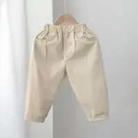 在飛比找ETMall東森購物網優惠-透氣棉麻薄款百搭韓版兒童褲子