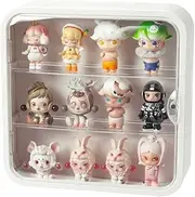Clear Display Case for Figures,Wall-Mounted Doll Storage Box,Collectibles Display Box with Shelves,Dust Proof Display Cabinet Organizer with Magnetic Door,Dust Proof Display Cabinet Organizer