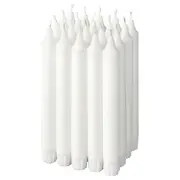 JUBLA unscented chandelier candle, white, 19 cm