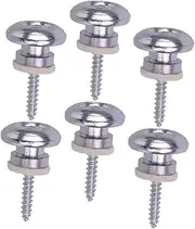 Kisangel Guitar Strap Locks Metal Guitar Strap Studs for Pcs Set Smooth Rounded Design