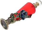 SHERCHPRY Refillable Glass Essential Oil Bottle Vintage Perfume Bottle with Crown Design Durable Glass for Travel Fragrance Enthusiasts