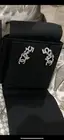 NIB auth. Chanel Coco 5 Star Earrings silver Rhinestones drop earrings