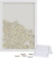 Ginger Ray Drop Top Wooden Frame Alternative Wedding Guest, Pack of 1, Book Boho