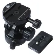 360° 2D Tripod Monopod Panorama Clamp Ballhead with Arca fit Quick Release Plate
