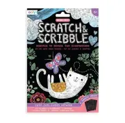 NIP NEW Ooly Scratch & Scribble Arts & Craft Kit Cutie Cats Kitty Kitten