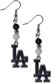 MLB Los Angeles Dodgers Women's Fan Bead Dangle Earrings, Blue