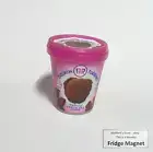 BASKIN ROBBINS CHOCOLATE Ice Cream Tub FRIDGE MAGNET Novelty Indonesia 3D 1.5"