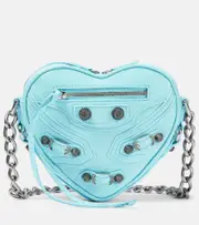 [Balenciaga] Balenciaga Le Cagole Heart Mini leather crossbody bag One Size blue