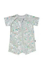 Bonds zip wondersuit romper Glitter Bomb Grey Size 000 NWT
