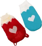 Parliky Funny Dog and Cat Sweaters Set 2 Pcs Turtleneck Dog Vest Soft Knitted Warm Pet Clothing