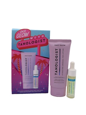 Tanologist Let It Glow Duo Gift Set ~ Hydrating Tan Lotion /Face + Body Drops ~
