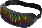 LED Light Up Glasses Programmed Frameless Full Color Luminous Spectacles for Parties