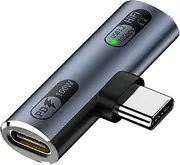 Jadebones USB C Splitter with 100W Fast Charging, Dual USB C Headphone and Charger Adapter Dongle for iPhone 16/15 Series, iPad, MacBook, Galaxy S24/S23 and More (Grey)