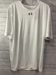 Under Armour Mens HeatGear Compression Short Sleeve Size X-Large Shirt White New