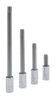 Genius Tools 1/4" Dr. T-40 Star Bit Socket, 45mmL - 208+6140