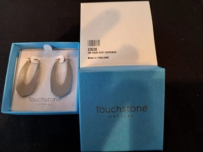 Touchstone Crystal by Swarovski On Your Side Hoop Earrings 2353E