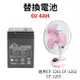 KINYO 耐嘉 12吋 充電式風扇-替換電池 CF-1201/CF-1202/CF-1205 充電電池 電池 備用電池 鉛酸電池 備用電源