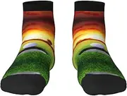 [JBYJBX] Sport Golf Ball Sunset Tree Print Adult Socks Womens Mens Workout Thermal Cozy All-Season Gift Holiday Articles Use